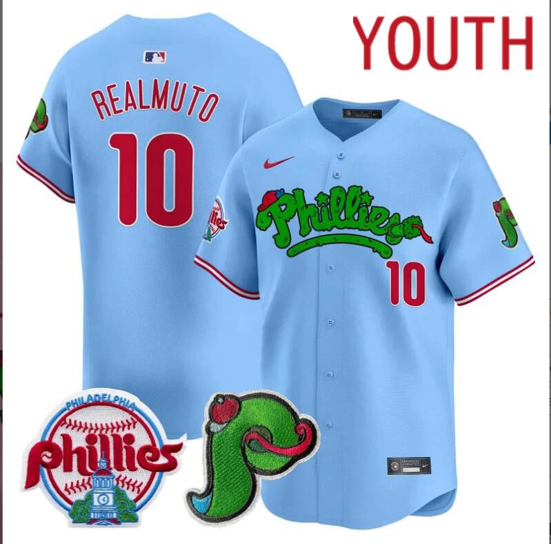 Youth Philadelphia Phillies #10 Realmuto blue Limited 2024 MLB Nike jersey